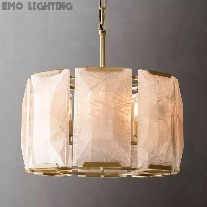 Harlow Calcite Round Chandelier 19"