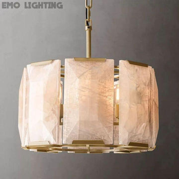 Harlow Calcite Round Chandelier 19"