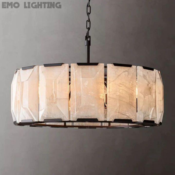 Harlow Calcite Round Chandelier 31"