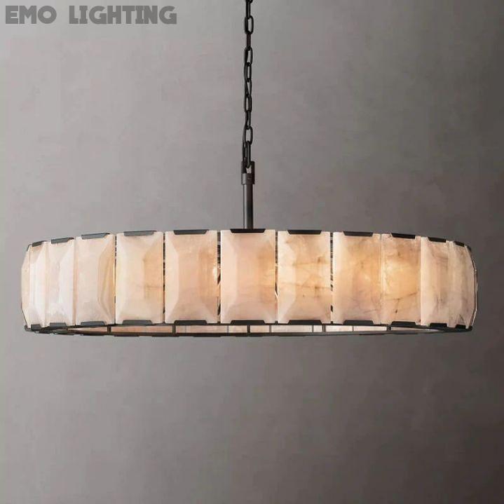 Harlow Calcite Round Chandelier 60"