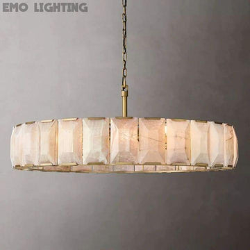 Harlow Calcite Round Chandelier 60"