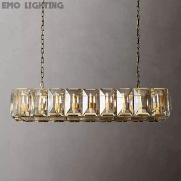 Harlow Crystal Rectangular Chandelier 62"