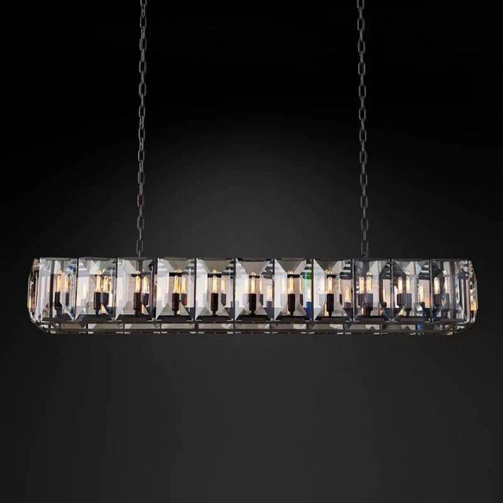 Harlow Crystal Rectangular Chandelier 74"