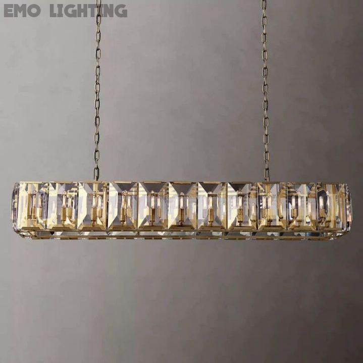 Harlow Crystal Rectangular Chandelier 74"