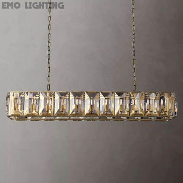Harlow Crystal Rectangular Chandelier 74"