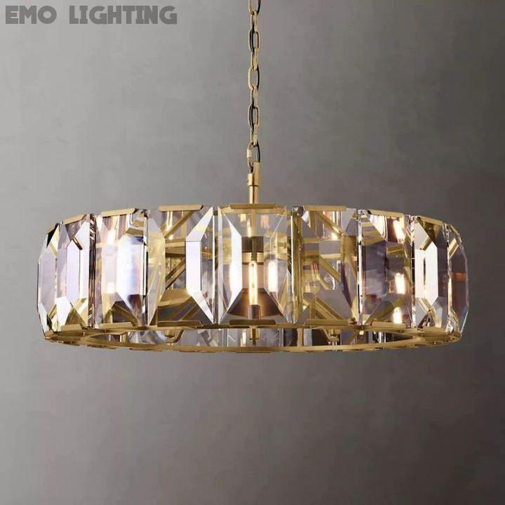 Aubrey Crystal Round Chandelier 43"