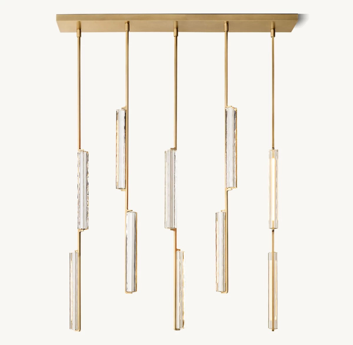 Audubon Linear Crystal Chandelier 54"L