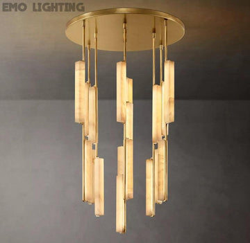 Audubon Alabaster Round Chandelier 40"D
