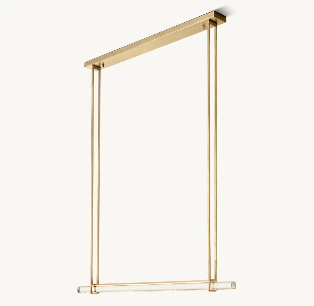 Audubon Single Bar Crystal Chandelier 60"