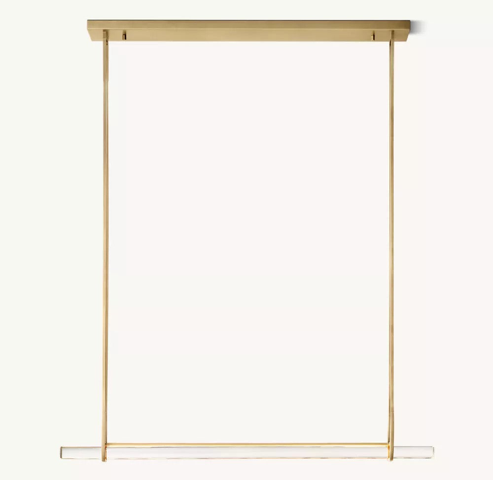 Audubon Single Bar Crystal Chandelier 60"