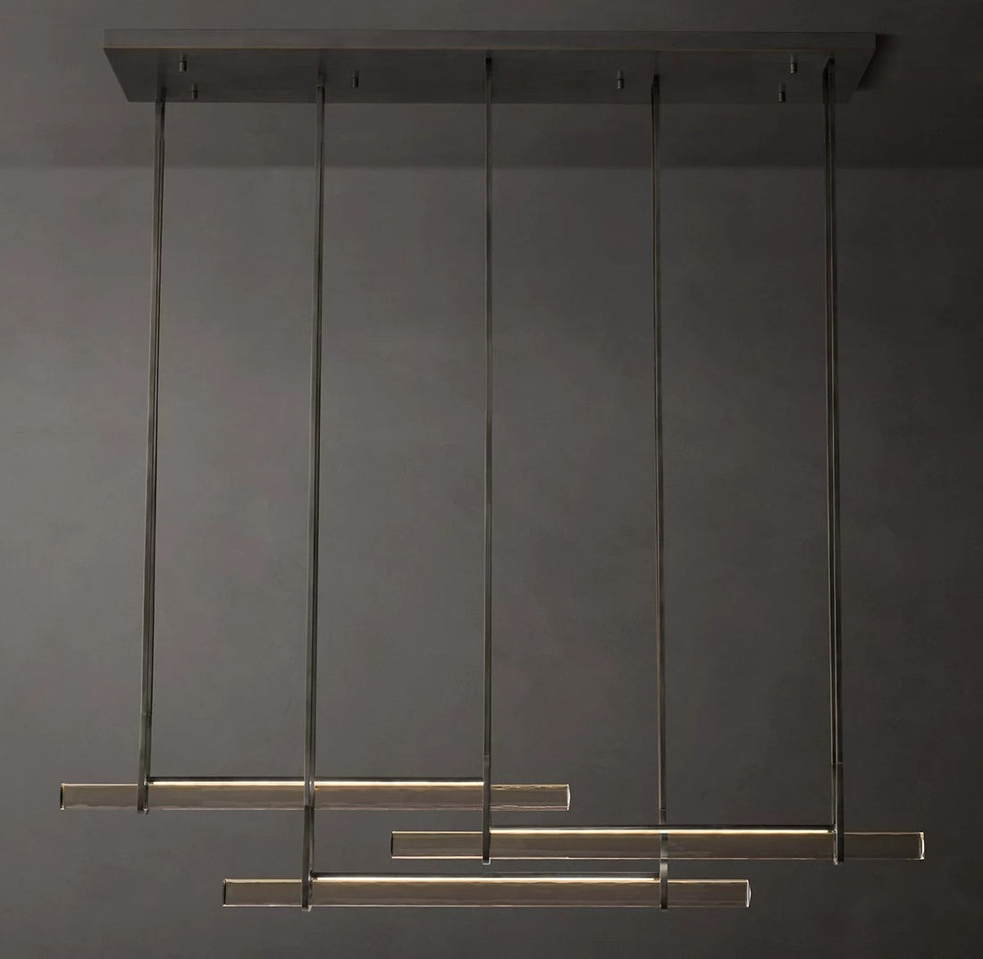 Audubon Triple Bar Crystal Chandelier  　