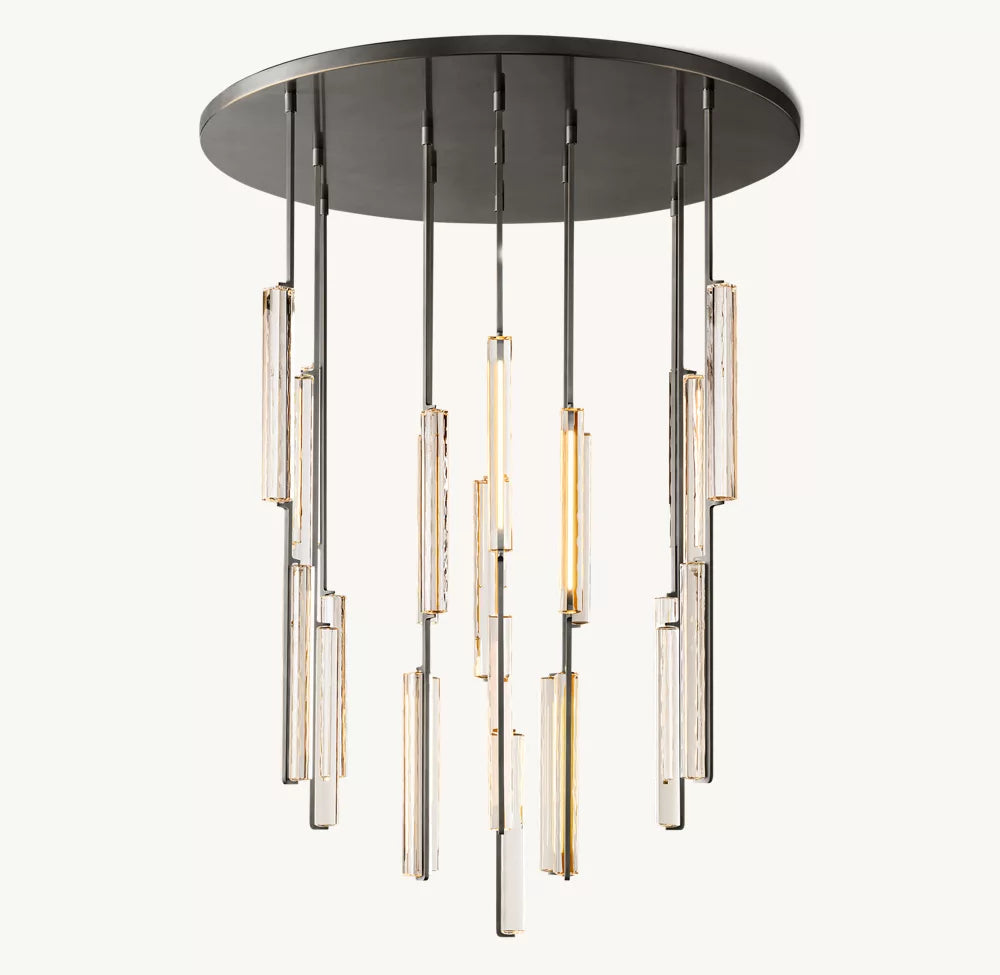 Audubon Round Crystal Chandelier 56"D