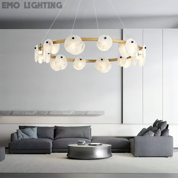 Faelan Alabaster Chandelier Lighting for Bedroom