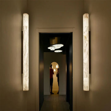 Alabaster Pillar Sconce