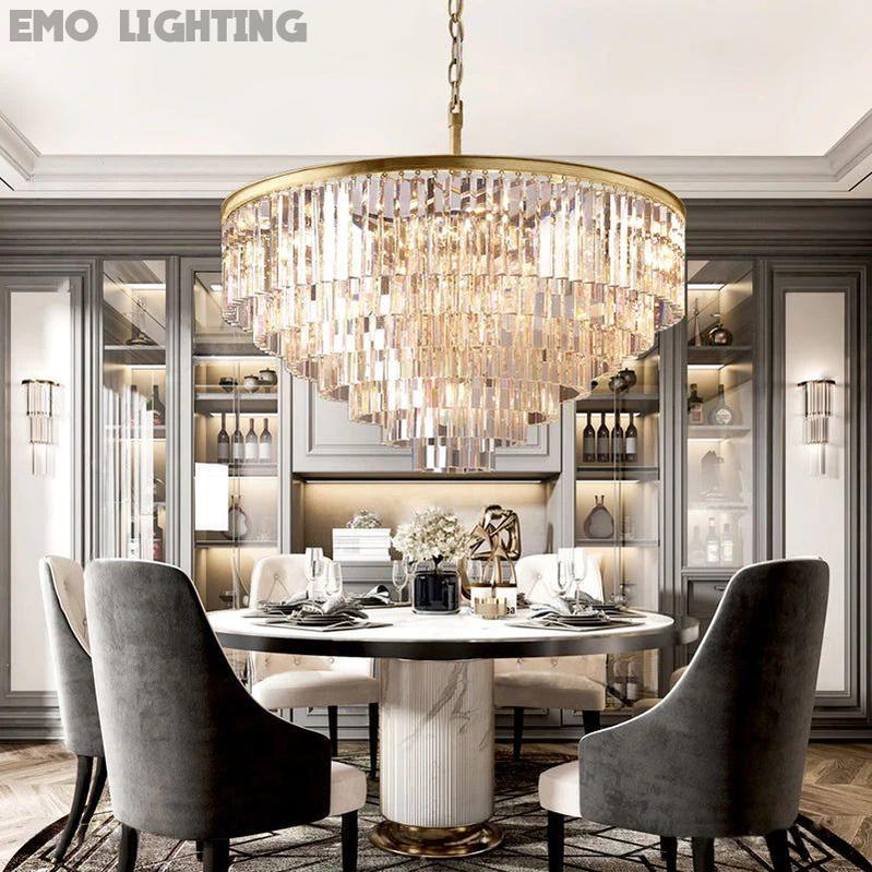 1920S Odeon Crystal Round Chandelier 44"