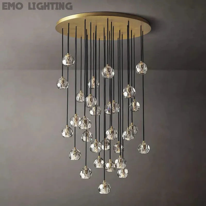 Boule Crystal Round Cluster Chandelier 40"