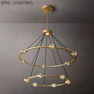 Eclatant Two-Tier Round Chandelier 48"