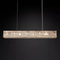 Brilliant Crystal Linear Chandelier 49“W 61”W - thebelacan