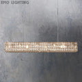 Brilliant Crystal Linear Chandelier 49“W 61”W - thebelacan