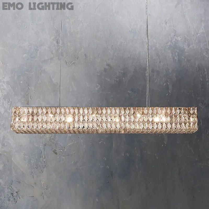 Brilliant Crystal Linear Chandelier 49“W 61”W - thebelacan