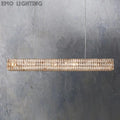 Brilliant Crystal Linear Chandelier 49“W 61”W - thebelacan