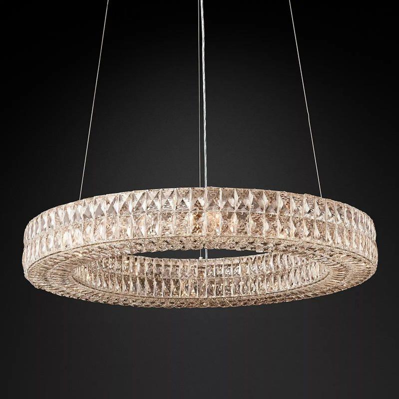 Brilliant Crystal Round Chandelier 32"44"59" - thebelacan