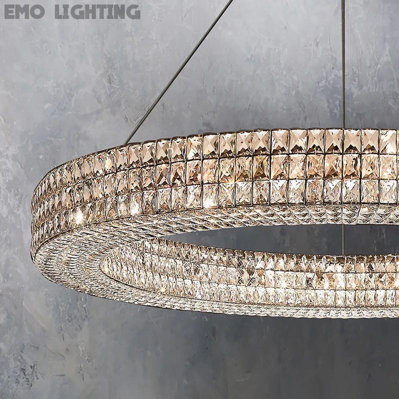 Brilliant Crystal Round Chandelier 32"44"59" - thebelacan