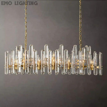 Bonnington Prism Crystal Linear Chandelier 54"