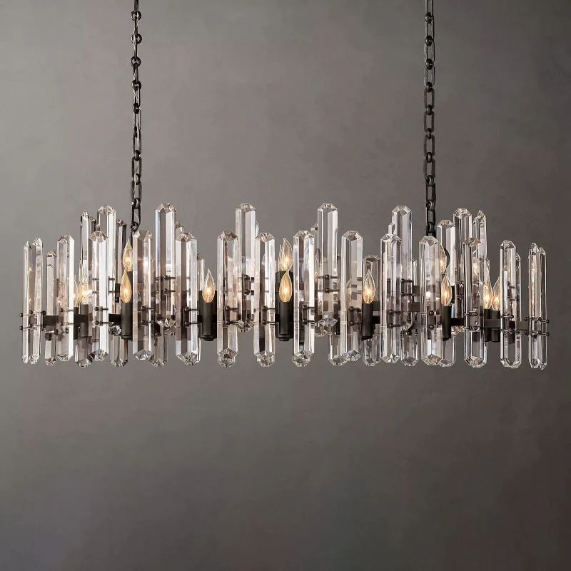Bonnington Prism Crystal Linear Chandelier 54"