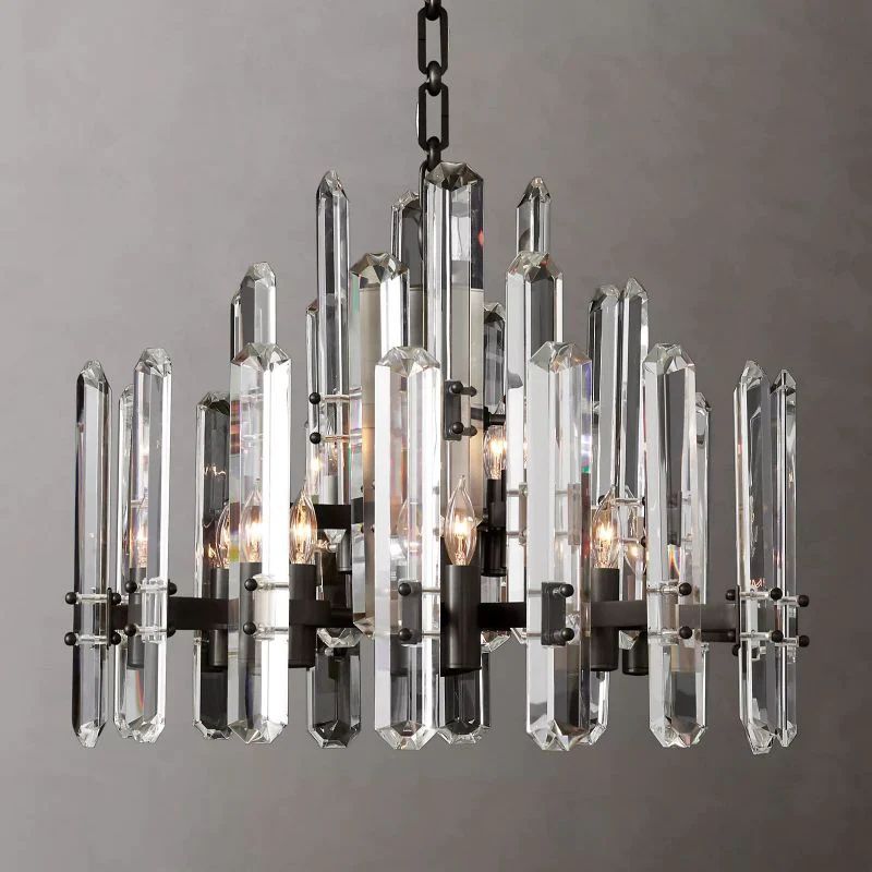 Bonnington Prism Crystal Round Chandelier 24"