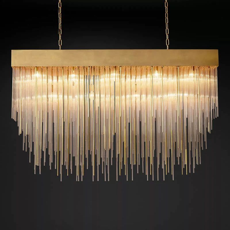 Cascade Crystal Rectangular Chandelier 54"