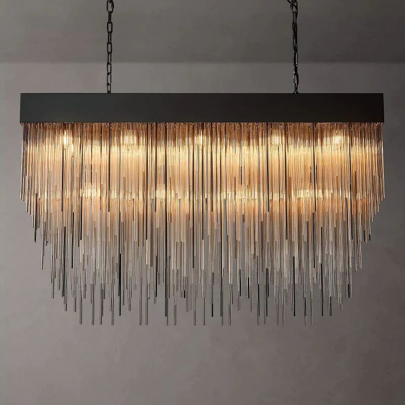 Cascade Crystal Rectangular Chandelier 54"