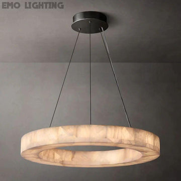 Rivage Calcite Round Chandelier 31"40"60"