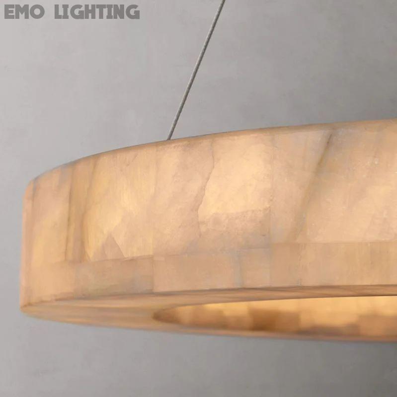 Rivage Calcite Round Chandelier 31"40"60"