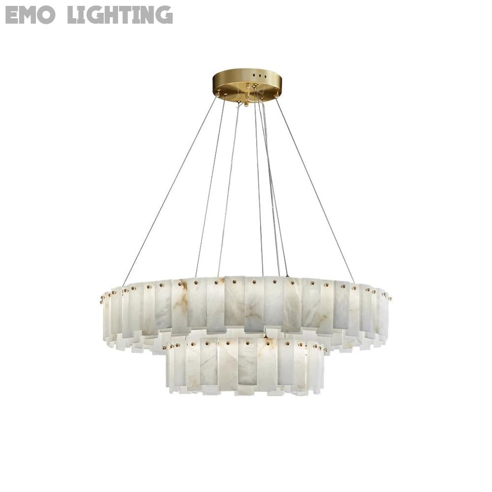 Mancy Alabaster Round Chandelier Lighting Fixture
