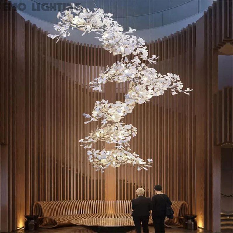 Ceramic Ginkgo Luxury Branch Chandelier - thebelacan