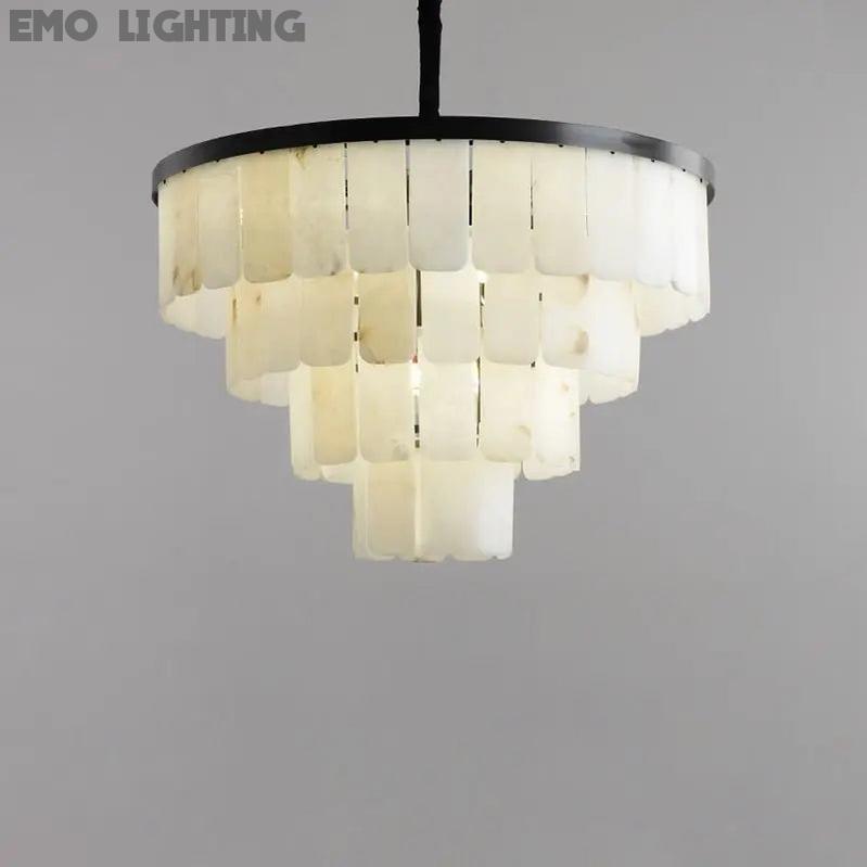 Alabaster Modern Multi-Tiered Round Chandelier 4 Layer Style B   Chandelier [product_tags] Fabtiko