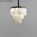 Alabaster Modern Multi-Tiered Round Chandelier 3 Layer   Chandelier [product_tags] Fabtiko