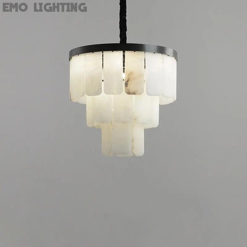Alabaster Modern Multi-Tiered Round Chandelier 3 Layer   Chandelier [product_tags] Fabtiko
