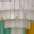 Alabaster Multi-Tiered Round Chandelier Lighting    Chandelier [product_tags] Fabtiko