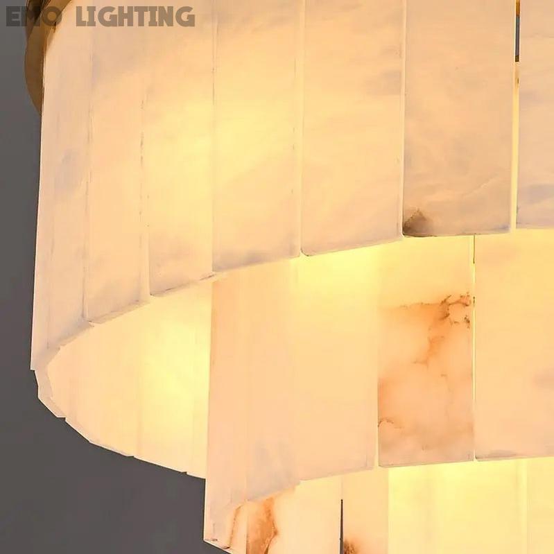 Galadriel Alabaster Multi-Tiered Round Chandelier Lighting