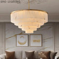 Alabaster Multi-Tiered Round Chandelier Lighting    Chandelier [product_tags] Fabtiko