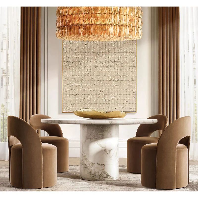 Chiara Smoke Glass Round Chandelier 62"