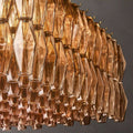 Chiara Smoke Glass Rectangular Chandelier 74