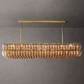 Chiara Smoke Glass Rectangular Chandelier 74