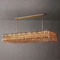 Chiara Smoke Glass Rectangular Chandelier 74