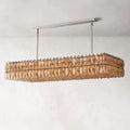Chiara Smoke Glass Rectangular Chandelier 74