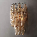 Chiara Smoke Glass Short Bedroom Wall Sconce