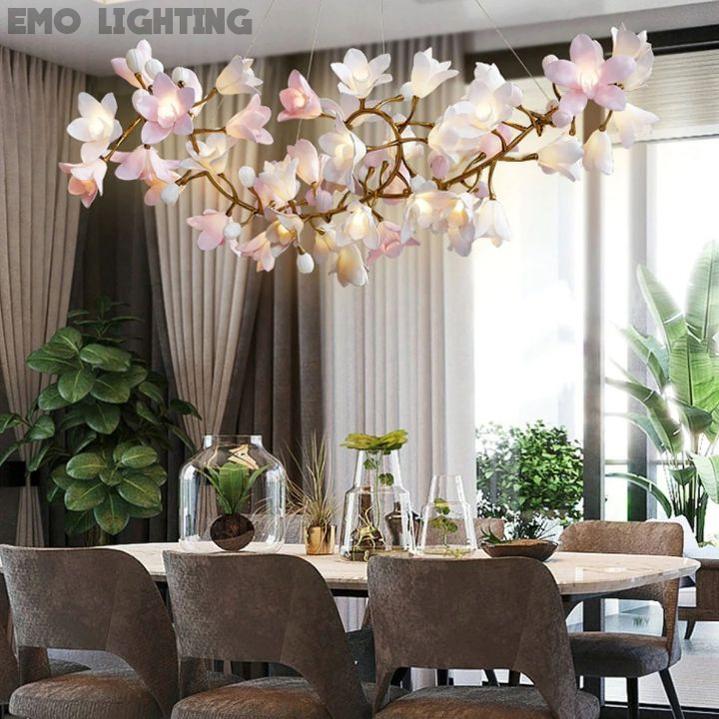 Circular Blossom Ceramic Chandelier