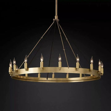 Camino Vintage Candelabra Round Chandelier 38''D